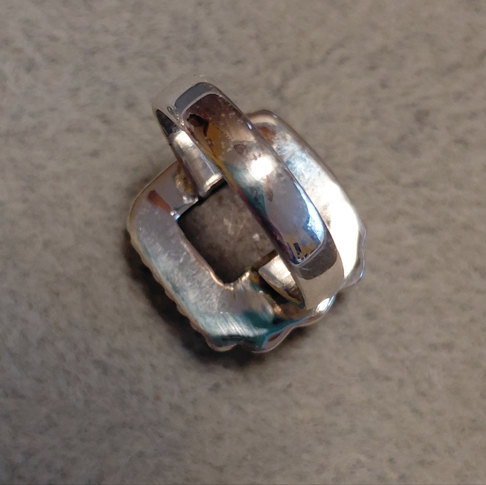 Fiery Ammolite Sterling Silver Ring Size 6 - Picture 10 of 13